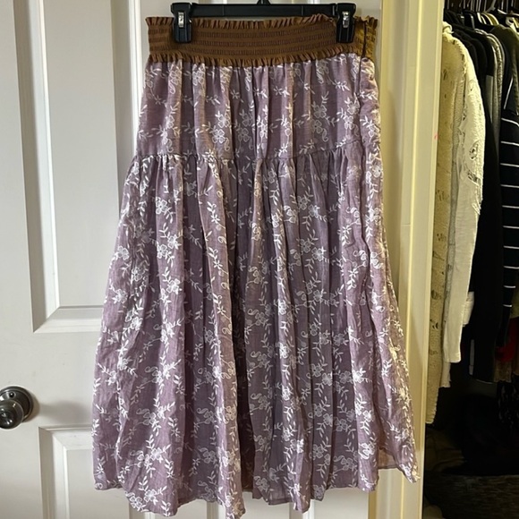 Magic Purple Floral Skirt - Picture 2 of 2